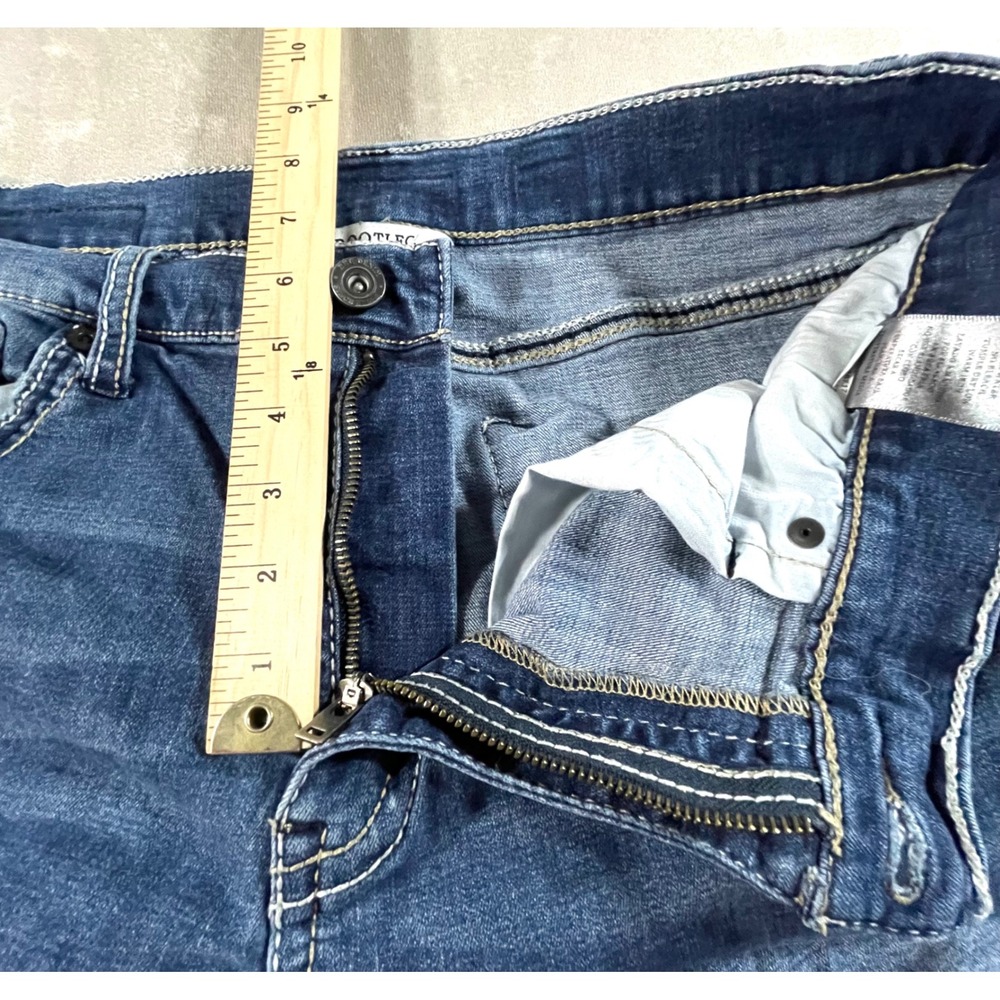 BKE Bootleg Jeans Women 33X29 Bootcut Contrast Stitch Moto Pocket Denim Pants - Picture 10 of 16